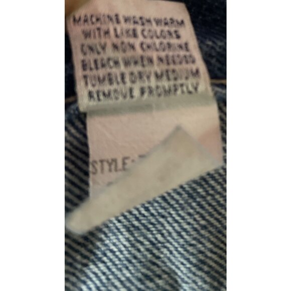 High-Waisted Mom 90s Blue Denim Size 18 Tall Jeans Straight Leg Womens - Picture 6 of 9